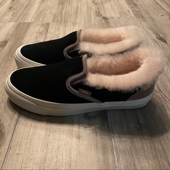 vans slippers fur